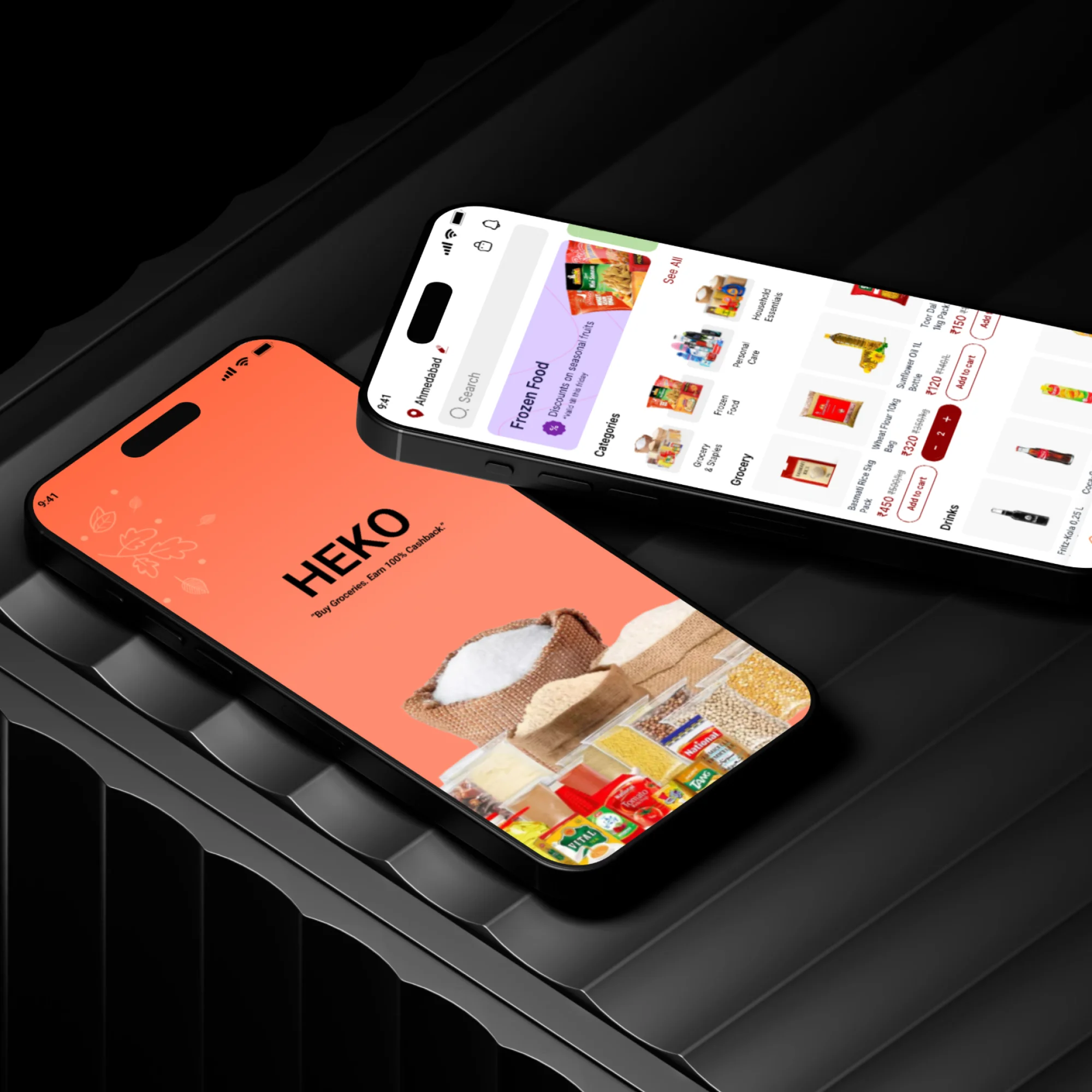 A multi-role grocery app experience for customers, vendors, and delivery partners.