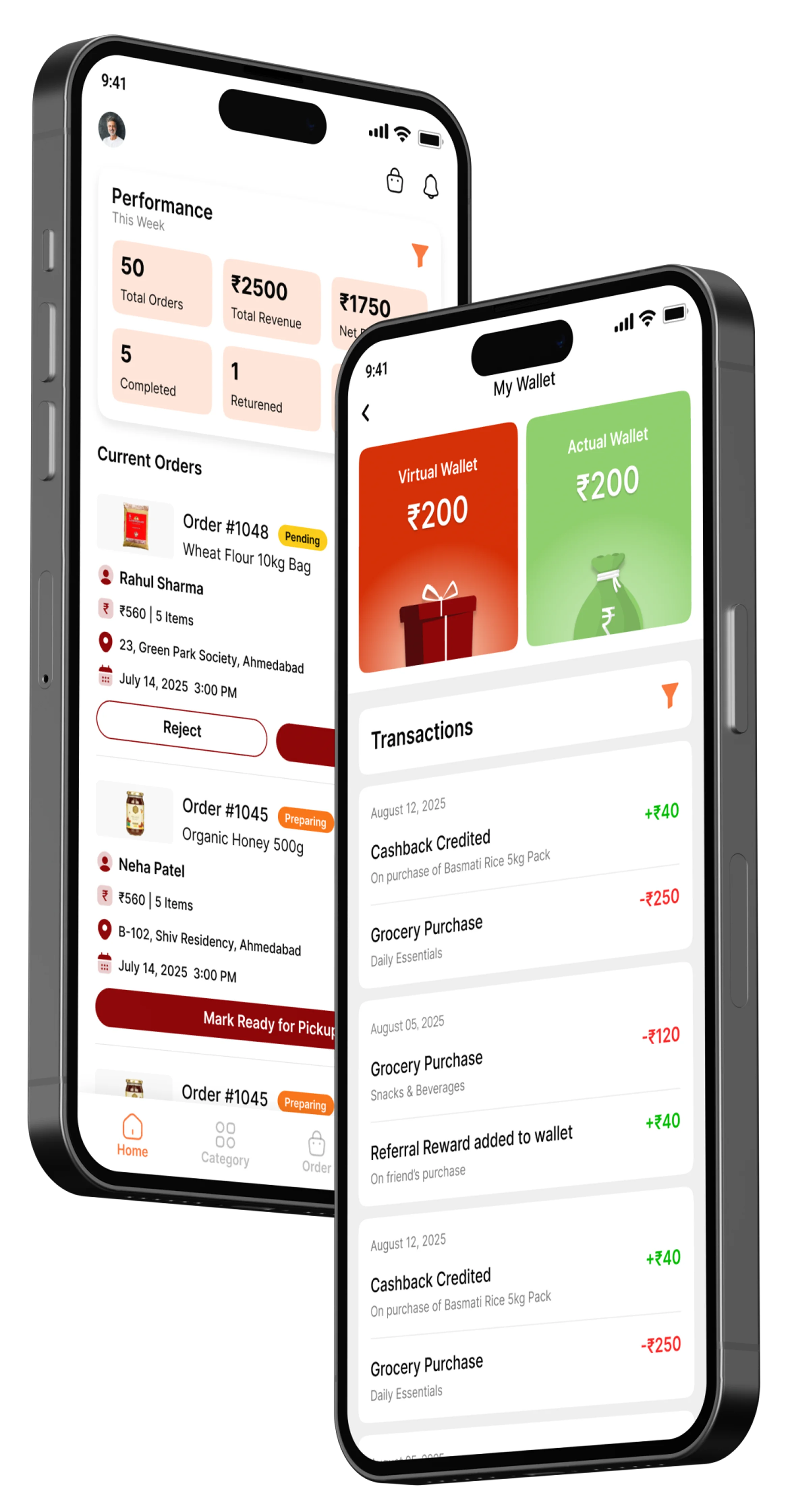 HEKO grocery app UI preview