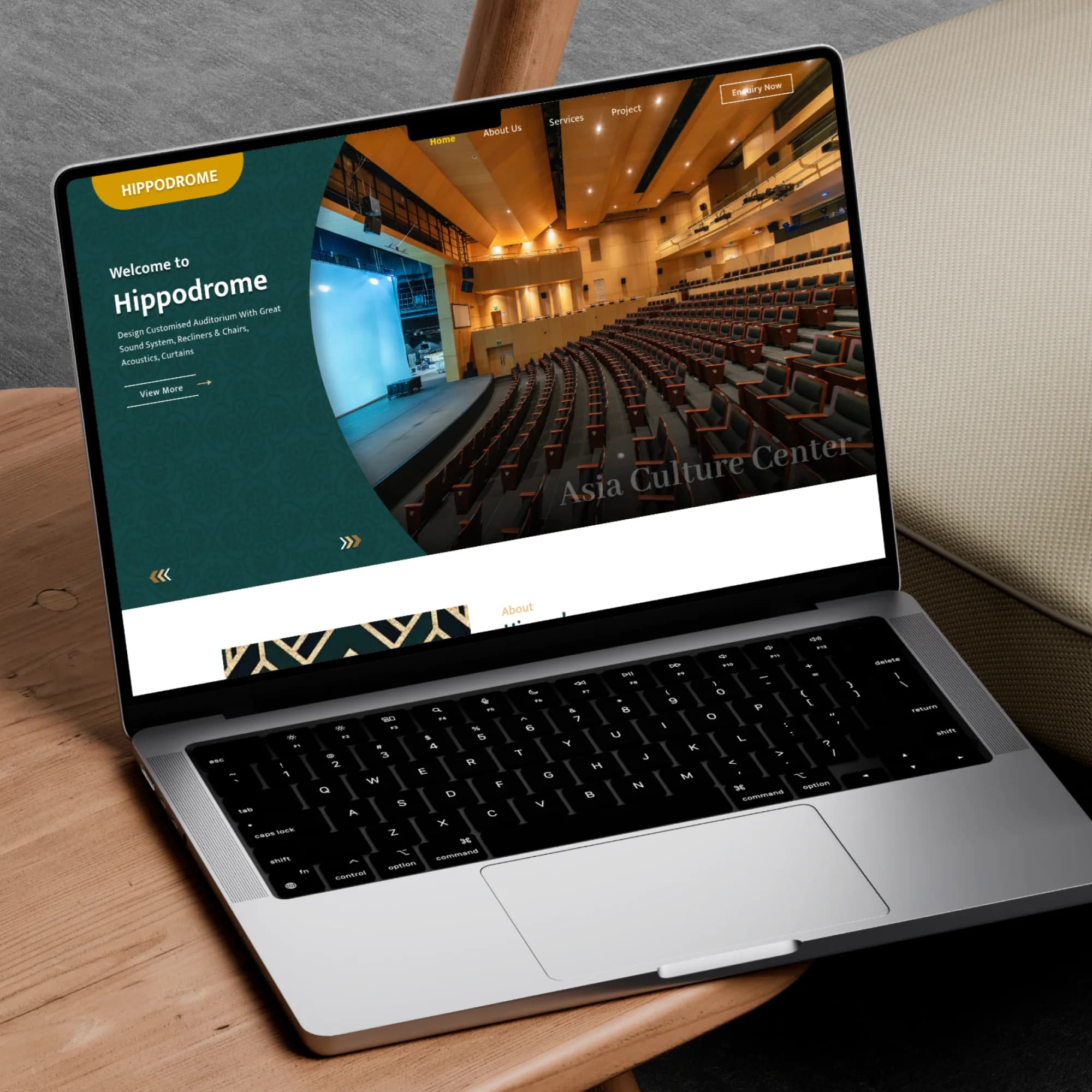 A complete digital presence for a modern performing arts auditorium.
